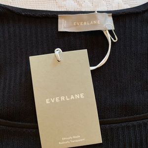Everlane Black Ribbed Long Sleeve Shirt. Size Lg